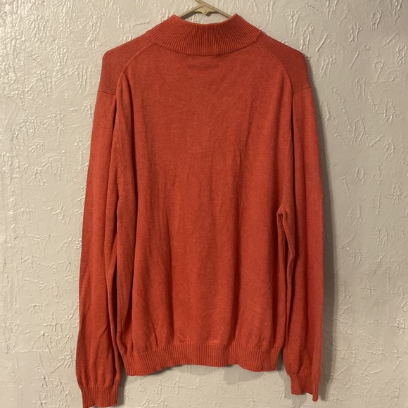Brooks Brothers Men’s Salmon 1/4 Zip Sweater - L - Picture 7 of 8